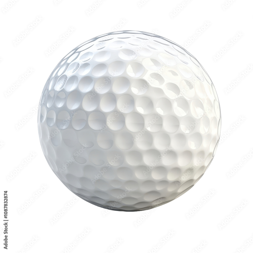 High-Resolution Image of a Classic White Golf Ball High-Resolution Image of a Classic White Golf Ball