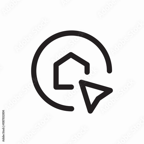 online home selection icon sign vector
