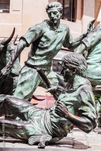 Monument of Running of the Bulls in Pamplona photo