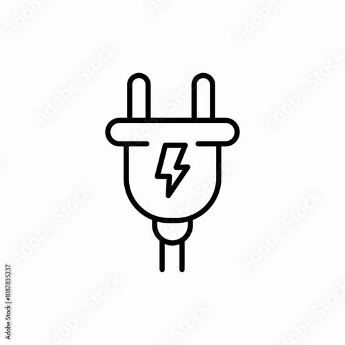 eco energy plug icon sign vector