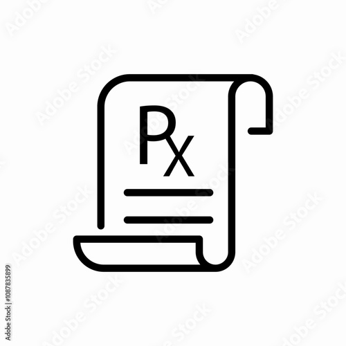 prescription texture icon sign vector photo