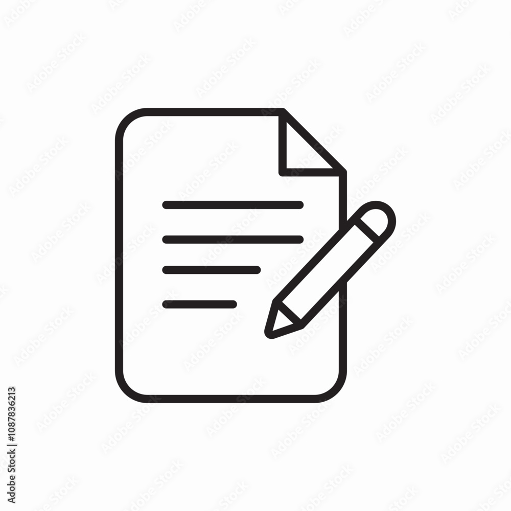 write tex file new page icon sign vector write tex file new page icon sign vector
