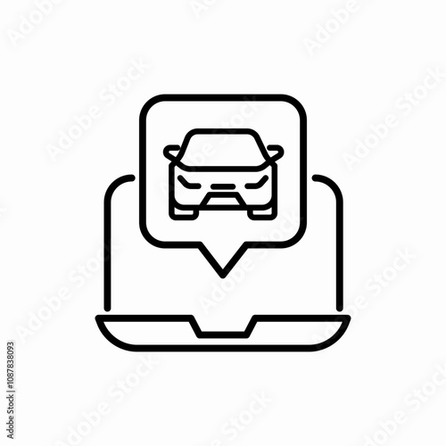 car buy pc icon sign vector