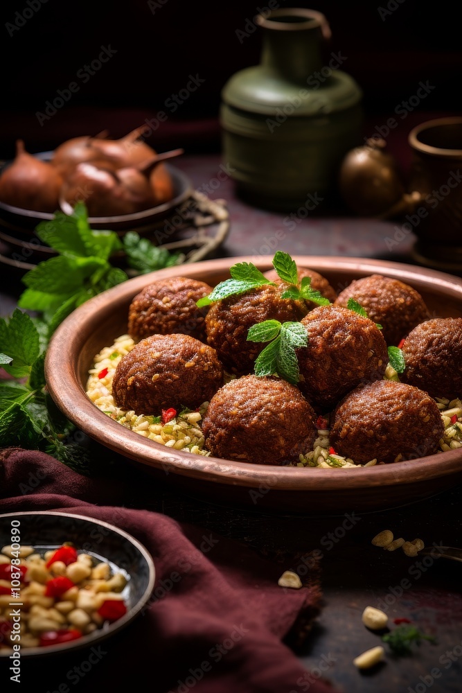 Delectable Syrian Kibbeh Nayyeh: Raw Minced Meat and Bulgur Delectable Syrian Kibbeh Nayyeh: Raw Minced Meat and Bulgur