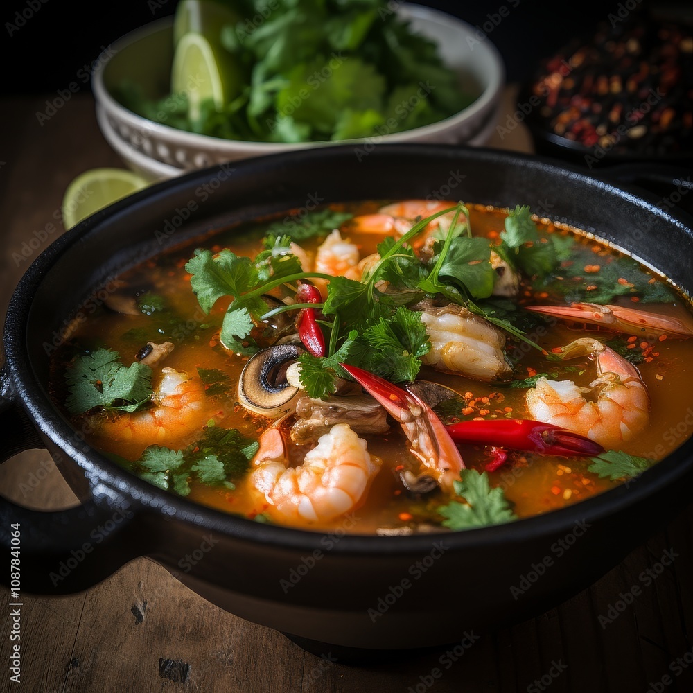 Spicy Thai Tom Yum Soup Delight Spicy Thai Tom Yum Soup Delight