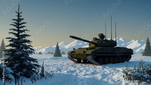 Wallpaper retro game, winter military battle, pixel art photo