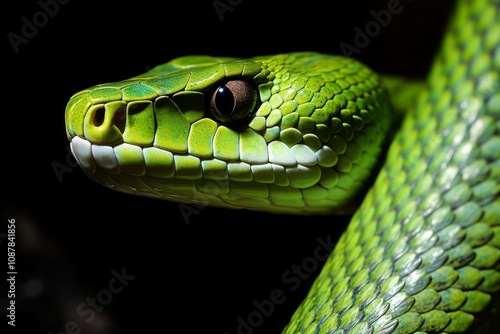 Year of the green wood snake portrayed in midjourney prompt for relevance in search results photo