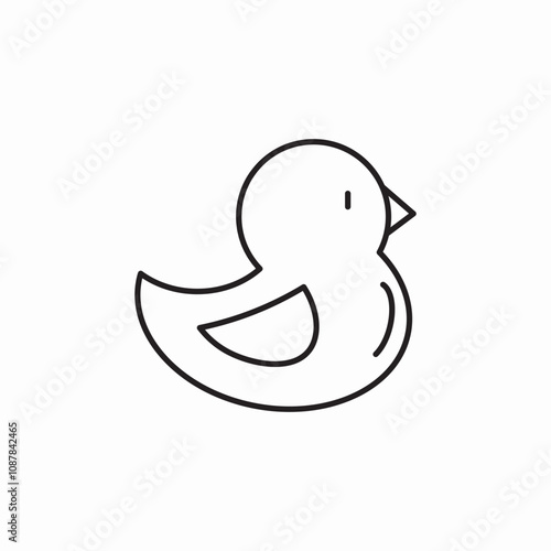 bathtube duck icon sign vector