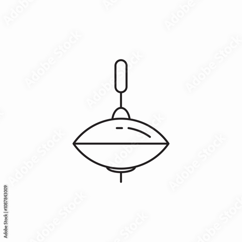spinning top icon sign vector