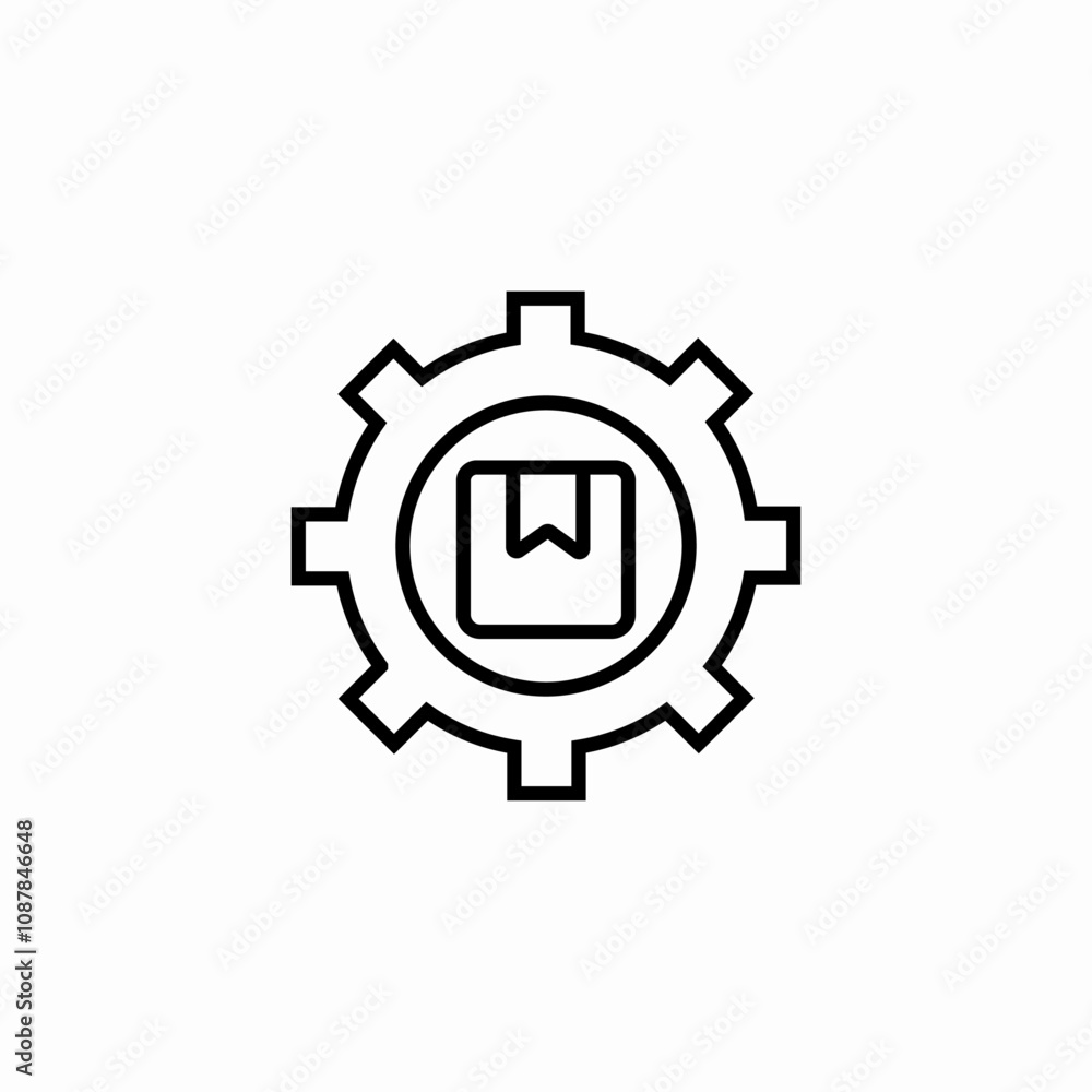 factory package configuration icon sign vector factory package configuration icon sign vector