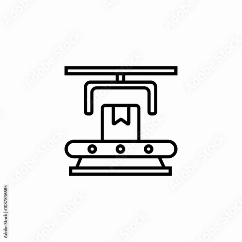 factory package hook icon sign vector