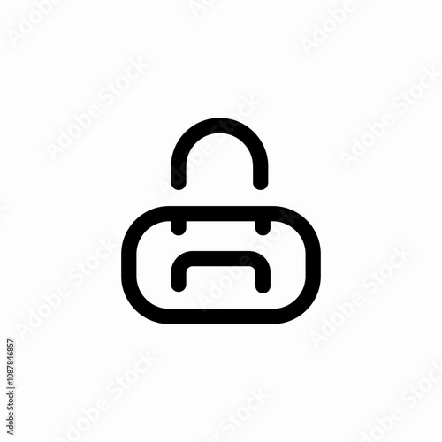 gym handbag icon sign vector