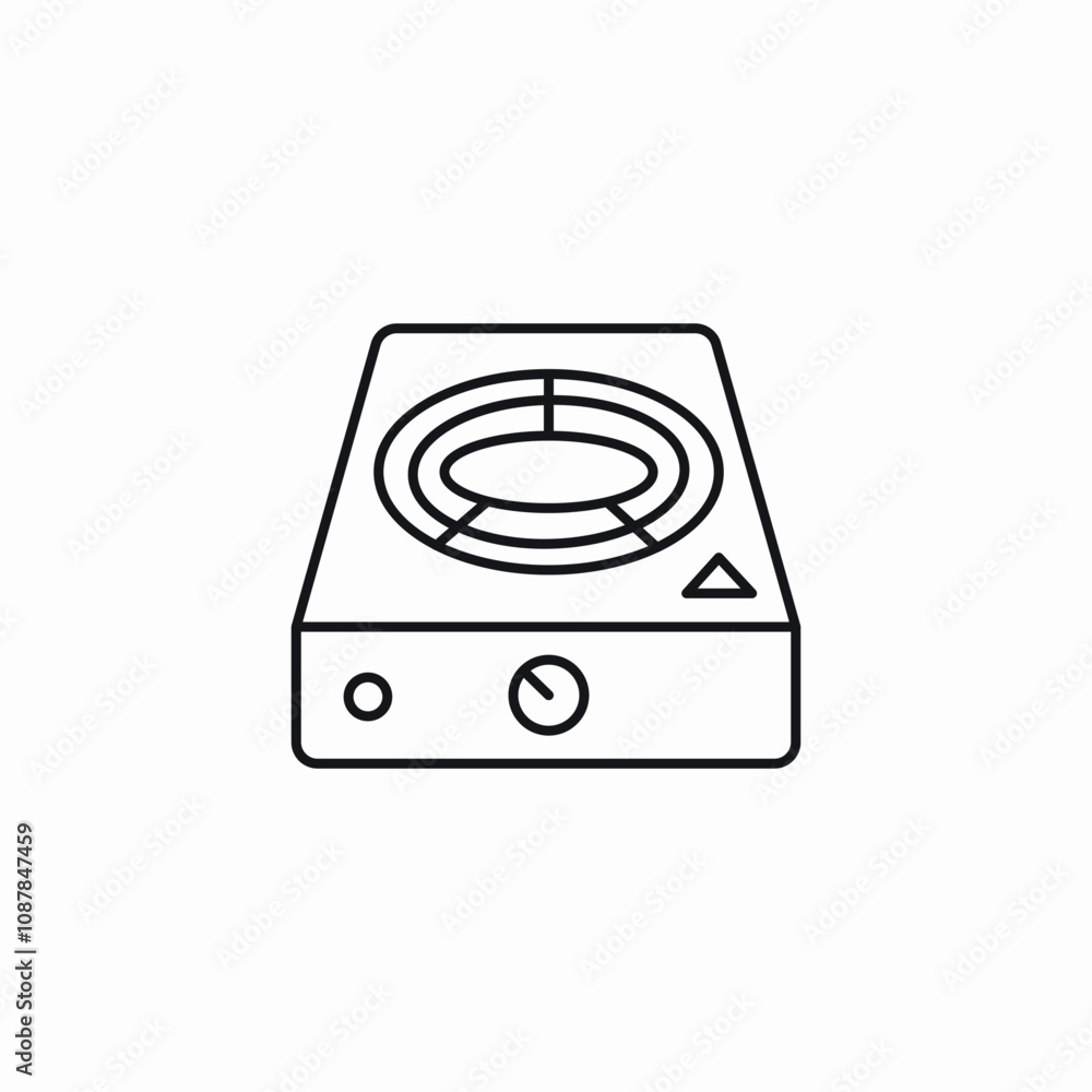 Fototapeta premium portable gas stove icon sign vector