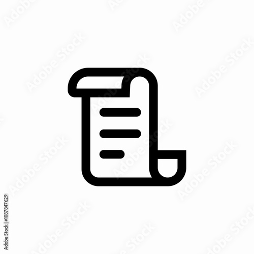 script paper icon sign vector