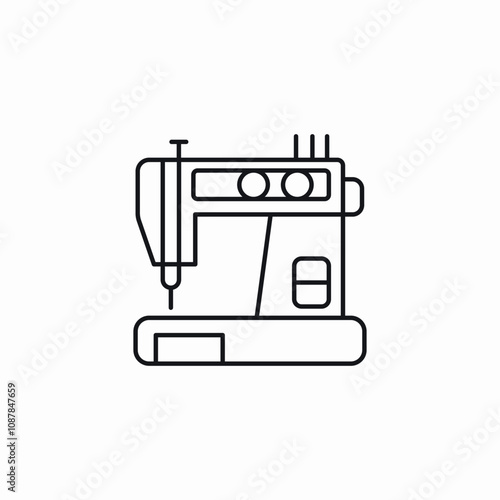 sewing machine icon sign vector