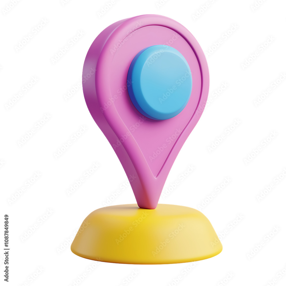 Location 3d icon against transparent background generated by Ai Location 3d icon against transparent background generated by Ai