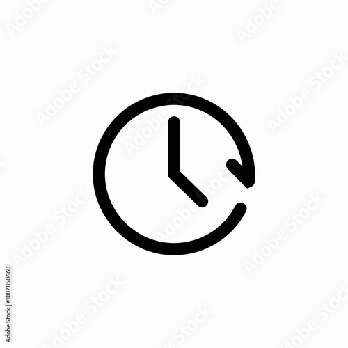 history time icon sign vector