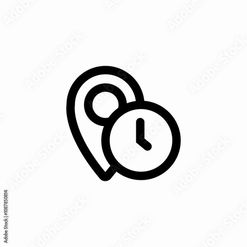 location time icon sign vector