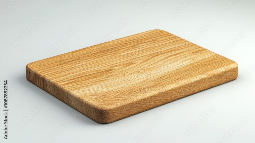 A wooden cutting board isolated on a white background. A wooden cutting board isolated on a white background.