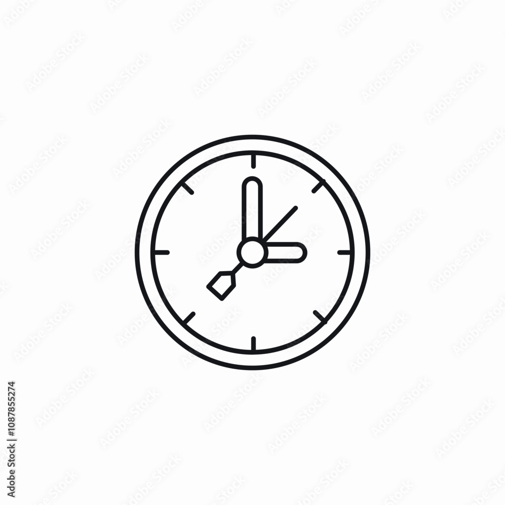 clock time icon sign vector clock time icon sign vector