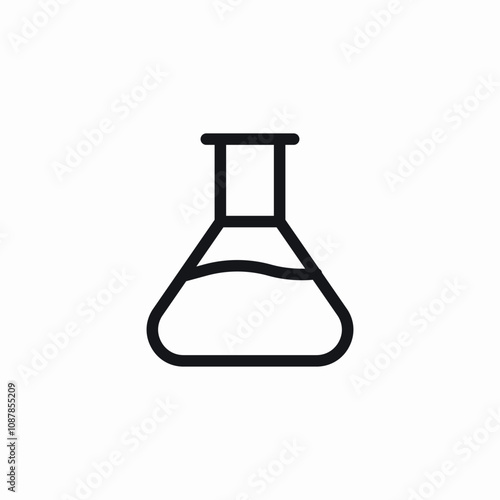 chemistry flask icon sign vector