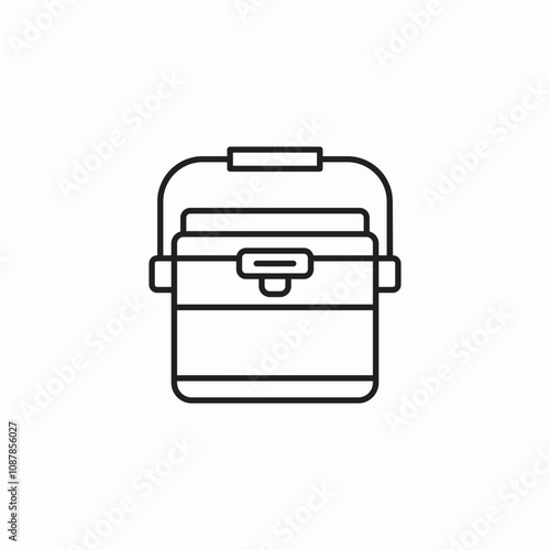 ice bag container icon sign vector