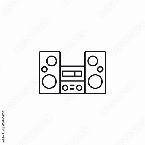 music center icon sign vector