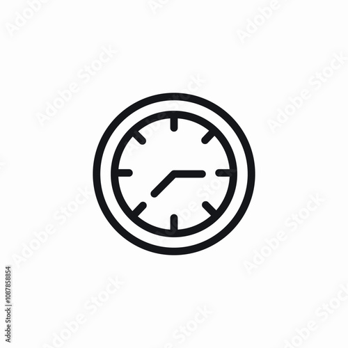 clock time icon sign vector