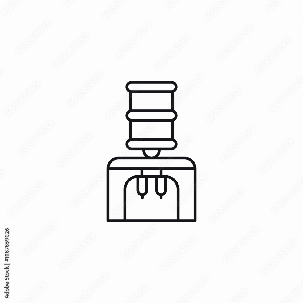 dispenser cooler icon sign vector dispenser cooler icon sign vector