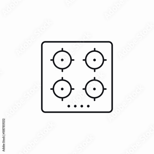 gas stove icon sign vector