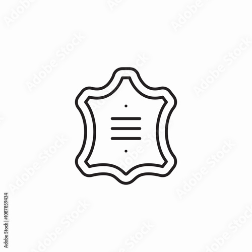 leather piece icon sign vector