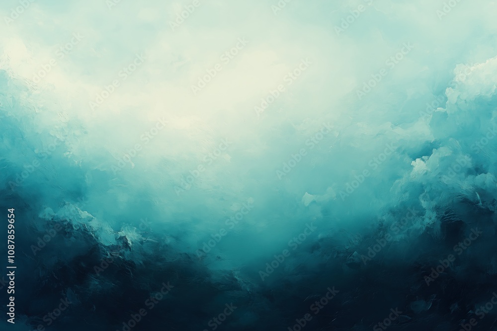 Fototapeta premium Abstract blue and white gradient cloudscape