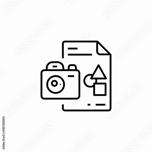 photo camera file icon sign vector