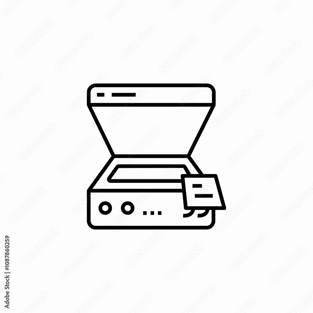 scanner device icon sign vector scanner device icon sign vector