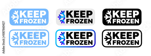 Keep frozen badges. Frozen food product