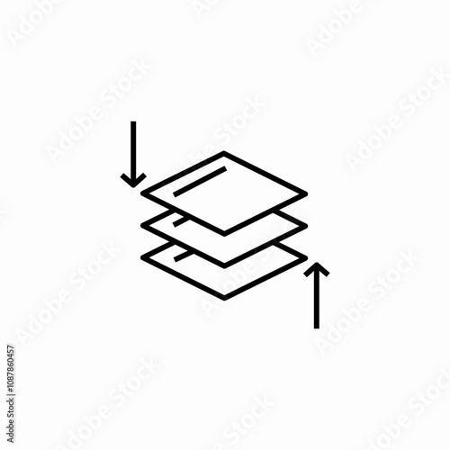 stack layers icon sign vector