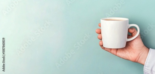 Enjoying a warm cup of coffee while relaxing in a cozy setting with a light b...