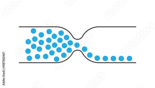 Bottleneck diagram template. Clipart image isolated on white background.