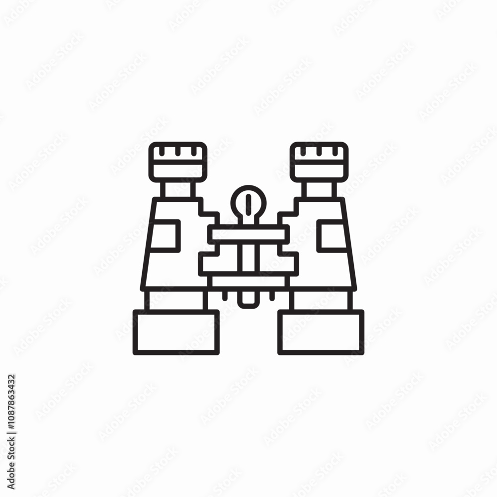 binoculars see icon sign vector binoculars see icon sign vector