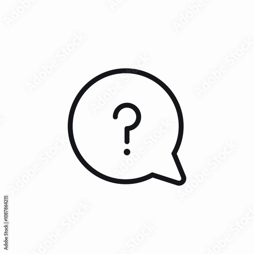 faq question mark speech bubble icon sign vector