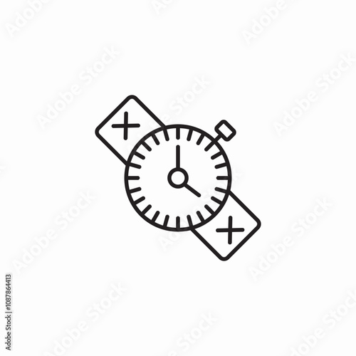 hiking watch icon sign vector