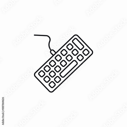 keyboard computer icon sign vector