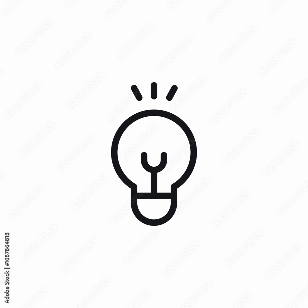 light bulb idea icon sign vector light bulb idea icon sign vector