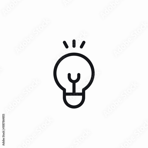 light bulb idea icon sign vector