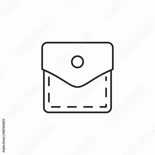 leather bag icon sign vector