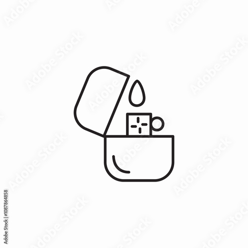 lighter fire icon sign vector