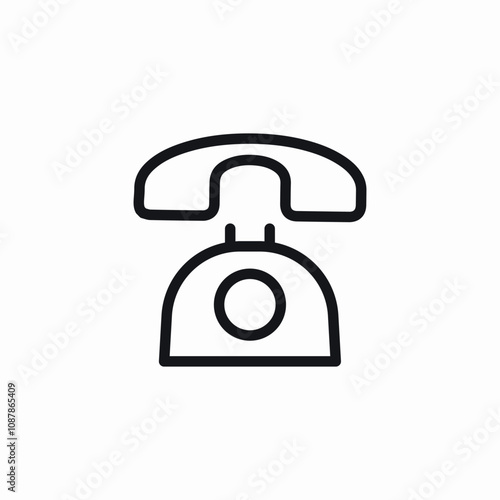 stationery phone icon sign vector