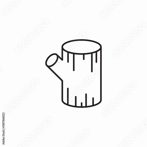 wood log icon sign vector