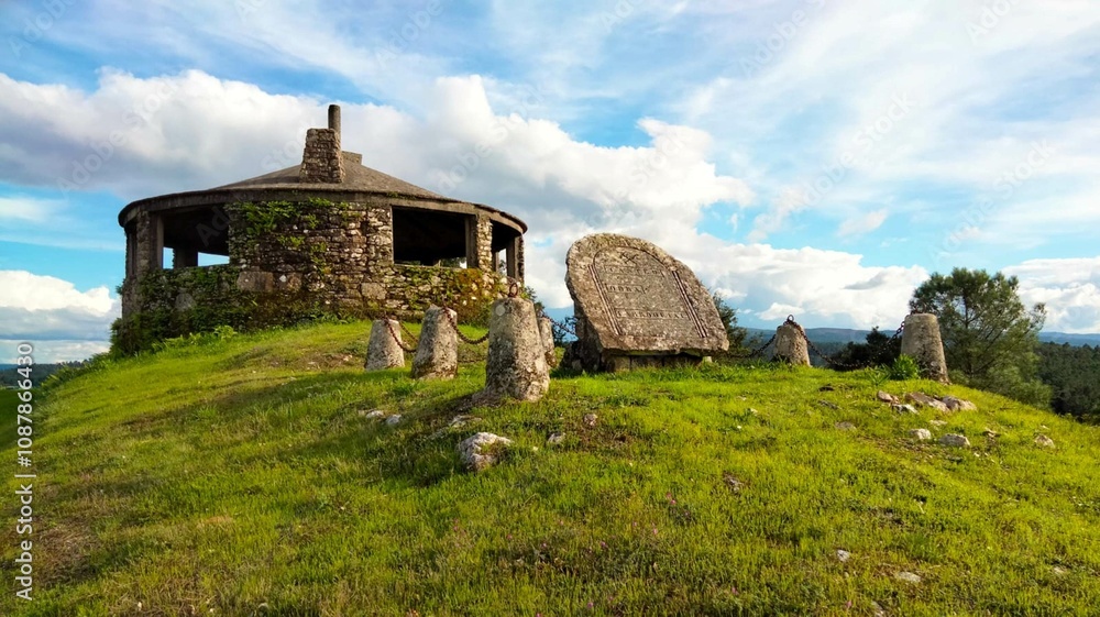 Fototapeta premium Castro de San Miguel en A Estrada, Galicia