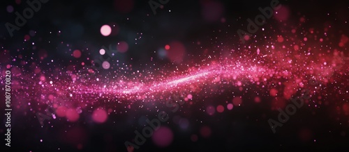Colorful abstract background with glowing particles in shades of pink and pur...